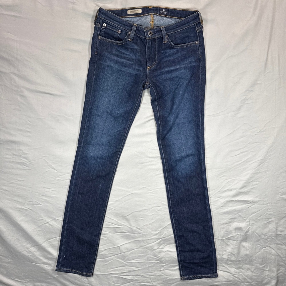 AG Adriano Goldschmied The Stevie Slim Jeans Straight Dark Wash Women 27R USA
